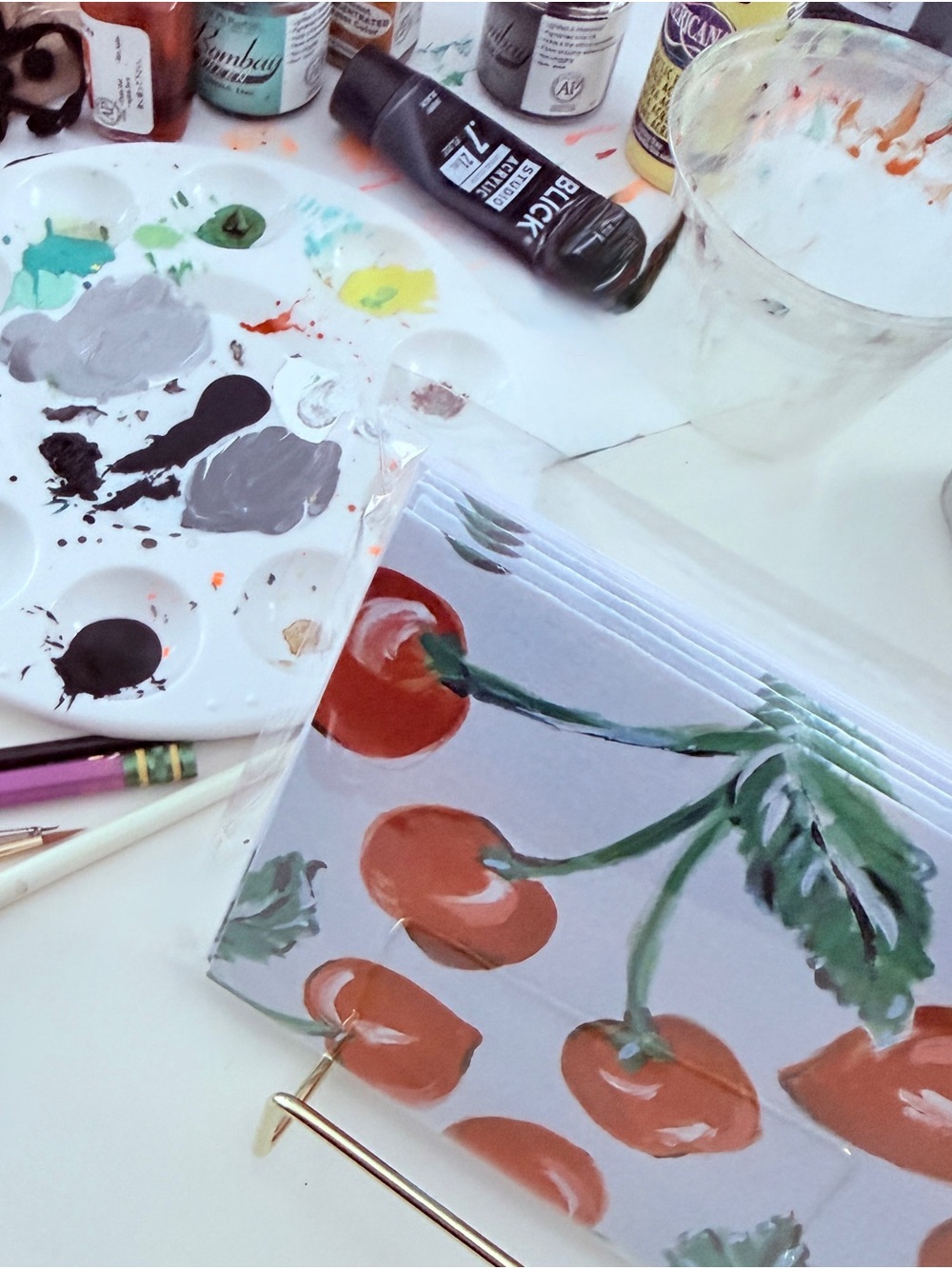 NWT “Bing” Cherry Print Blank Notecards & Envelopes